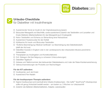 Ferien-Checkliste für Diabetiker